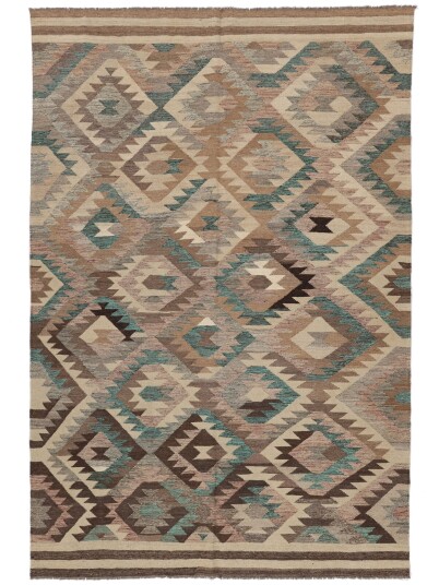 Håndknyttet. Opphav: Afghanistan Kelim Ariana Trend Teppe 200x293