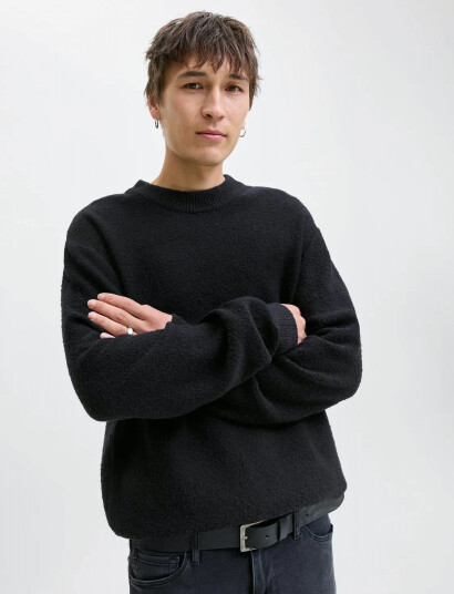 Jack & Jones Jjspence Knit Crew Neck - Black - L Jack & Jones Jjspence Knit Crew Neck - Black - L