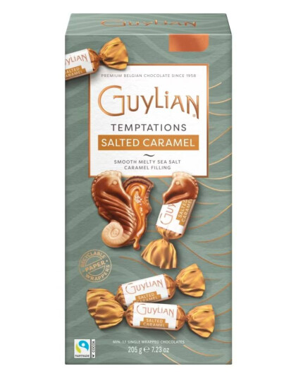 Guylian Temptations Salted Caramel   Belgisk Luksus Sjokoladekonfekt med Salt Karamell 205 gram