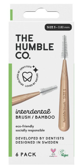 The Humble Co. The Humble Co Bamboo Interdental Brush Size 5 Green 6pcs The Humble Co. The Humble Co Bamboo Interdental Brush Size 5 Green 6pcs