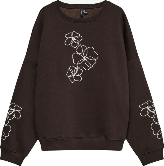 Vero Moda Collegegenser Vmbriana Ivalo Ls Sweat Top Jrs Brun