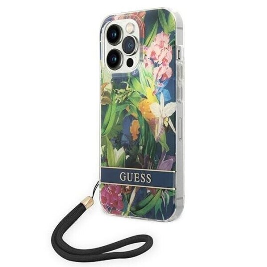 Guess Hard Flower Strap Guohcp14lhflsb Bakdeksel Apple Iphone 14 Pro Blue 6.1" Guess Hard Flower Strap Guohcp14lhflsb Bakdeksel Apple Iphone 14 Pro Blue 6.1"