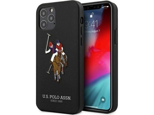 Us Polo Ushcp12lpugflbk Iphone 12 Pro Max 6.7" Black/Black Polo Embroidery Collection
