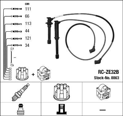 Tennplugg kabelsett NGK 8863