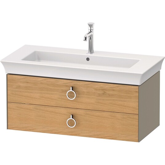 Duravit White Tulip Servantskap 2 skuf. 98,4x45,8x41 cm Eik/Stengrå Høyglans