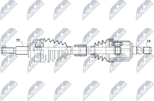 NTY NPW CH 158 Drivaksel