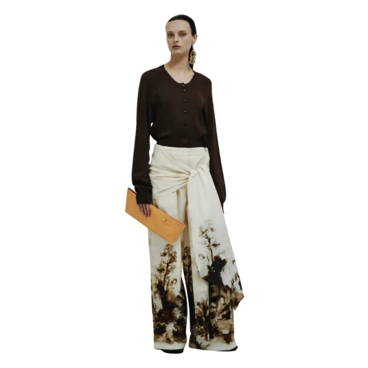 Erika Cavallini Dame Strikkevarer Brun XS Erika Cavallini Dame Strikkevarer Brun XS