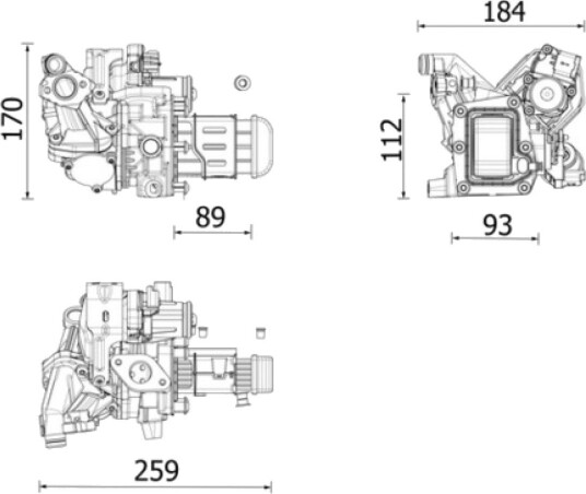 EGR-kjøler MAHLE CE 42 000P EGR-kjøler MAHLE CE 42 000P