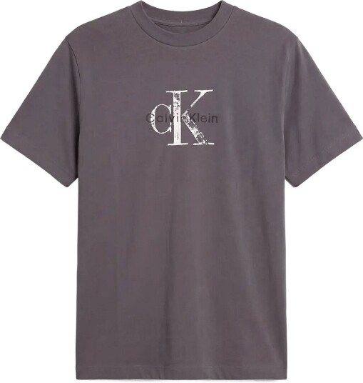 Calvin Klein Jeans Ss 20S Ez Distressd Mnlgo Graphi Grey XXL