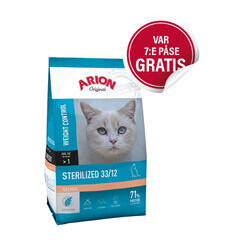 Arion Kattemat Original Sterilized Laks 7,5 kg - Glutenfri Fôr for Optimal Helse