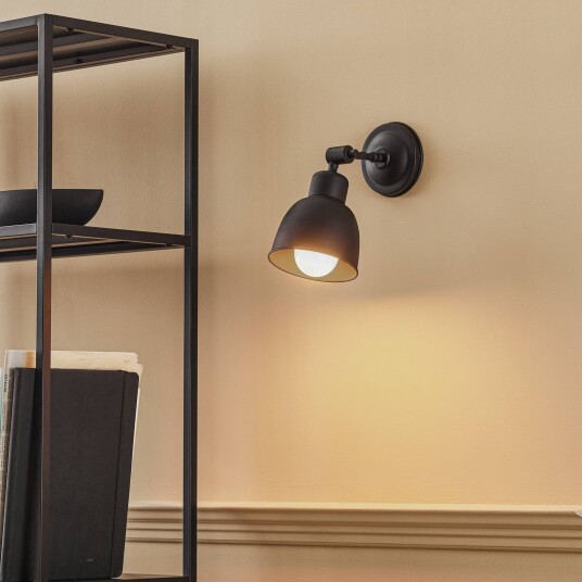 Euluna Vegglampe Emoti, 1 lyskilde, svart