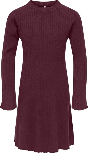 Kids Only Kogmichella Ls O-Neck Dress Knt - WINETASTING - 122-128