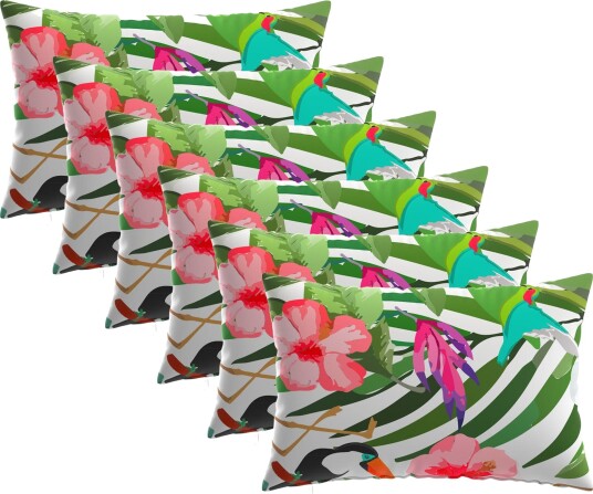 vidaXL Putetrekk 6 pcs HEERLEN Svart 40 x 60 cm Polyester