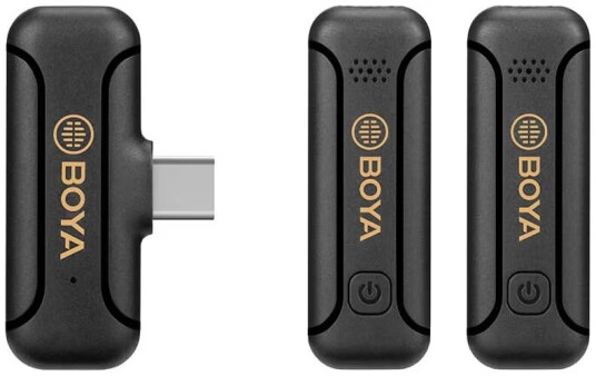 BOYA BY-WM3T2-U2 USB-C tokanals trådløs mikrofon BOYA BY-WM3T2-U2 USB-C tokanals trådløs mikrofon