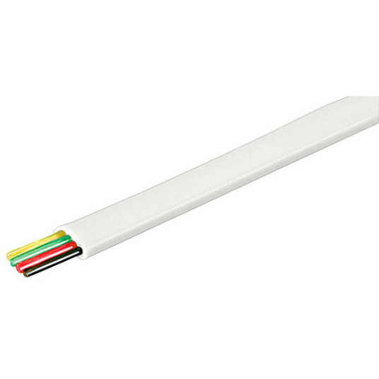 Goobay 100m 4-pin Flat Telefonkabel Hvit