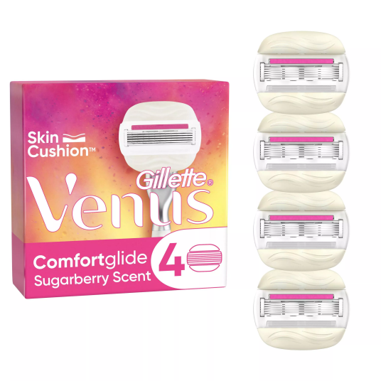 Gillette Venus Comfortglide Sukkerbærduft 4 stk. Barberblader
