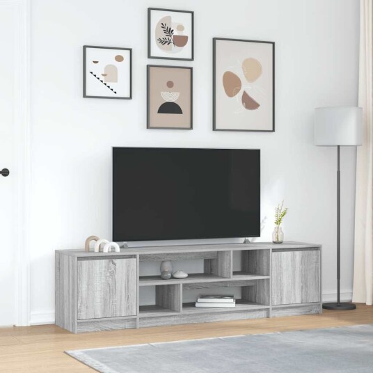 TV benk grå sonoma 188,5x41x50 cm konstruert tre
