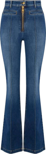 Elisabetta Franchi Dame Jeans Blå W27,