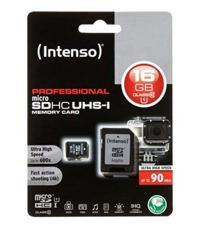 Intenso - flash memory card - 16 GB - microSDHC UHS-I Intenso - flash memory card - 16 GB - microSDHC UHS-I