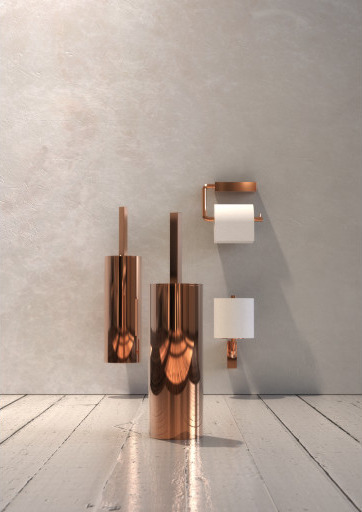 Frost Quadra toalettpapirholder 4, polert kobber