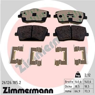 Bremseklosser ZIMMERMANN 26126.185.2