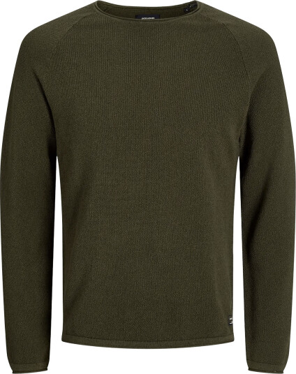 Jack & Jones Jjehill Knit Crew Neck Noos Khaki green XS