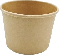Papbæger Soup To Go 35 Cl 12 Oz Ø96x70 Mm Plast På Indersiden Brun,20 Ps X 25 Stk/Krt