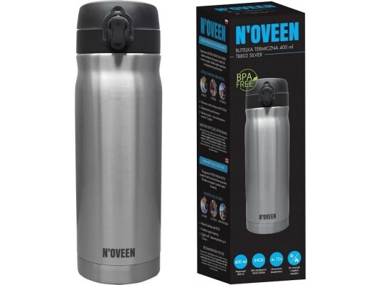 Noveen Noveen Termoflaske 400 Ml Tb802 Sølv Noveen Noveen Termoflaske 400 Ml Tb802 Sølv