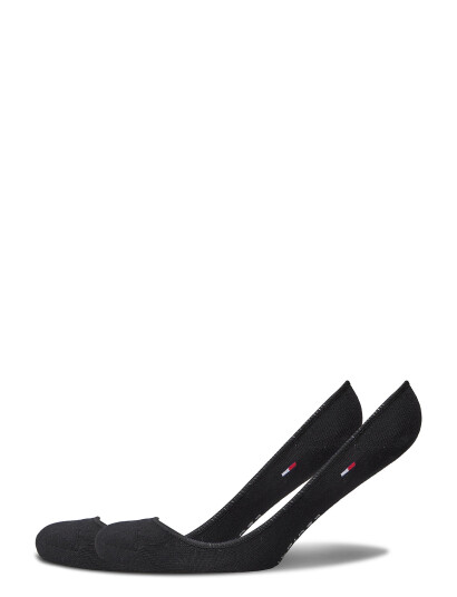 Tommy Hilfiger Th Women Footie Invisible 2P - Black - 39-42