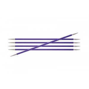 KnitPro Zing Strømpepinde Messing 15cm 3,75mm / 5.9in US5 Amethyst