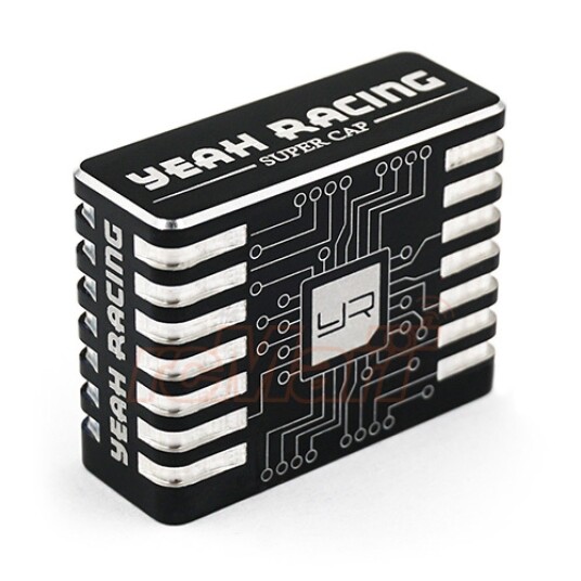 Yeah Racing Alu Cased 9V Capacitator - Black