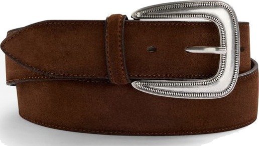Alberto Luti Classic suede western belt 95 brun herre