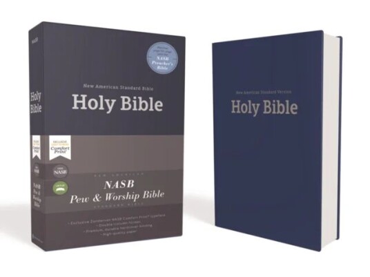Nasb, Pew And Worship Bible, Hardcover, Blue, 1995 Text, Comfort Print Av Zondervan