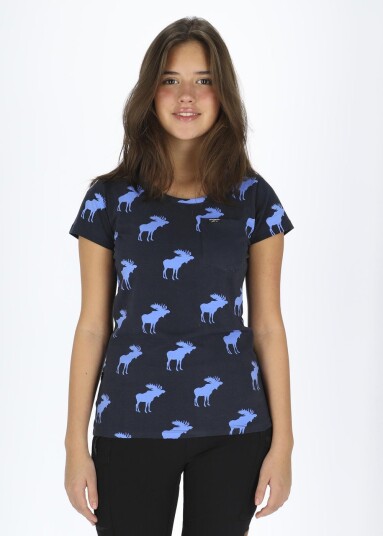 Swedemount Elk Tee W Navy/Blue 46 T-Shirts