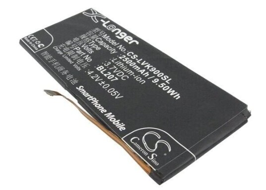 Lenovo K900 batteri (2500 mAh 3.7 V)