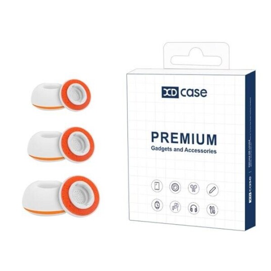 Ørepropper for Samsung Galaxy Buds3 Pro Hvit/Orange