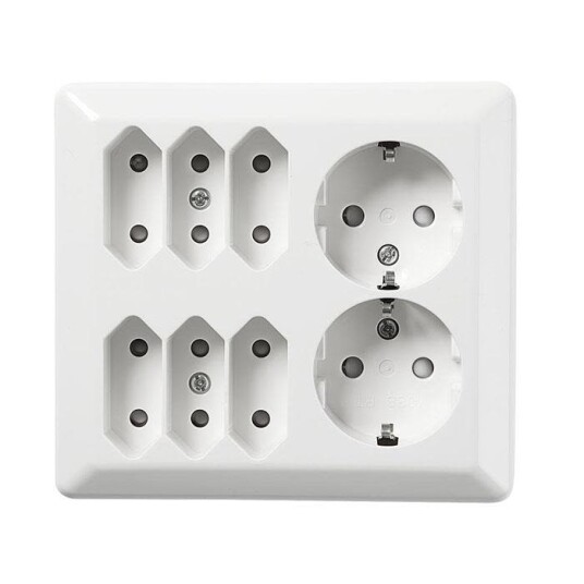 Elko EKO05038 jordet 2-veis + 6 Euro