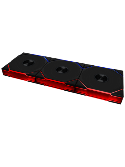 Lian Li UNI TL 120mm Reverse Vifte 3-pk med RGB LED - Svart
