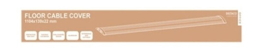 Deltaco DELO-0206 Aluminium Kabelkanal 1104 x 139 mm Sølv