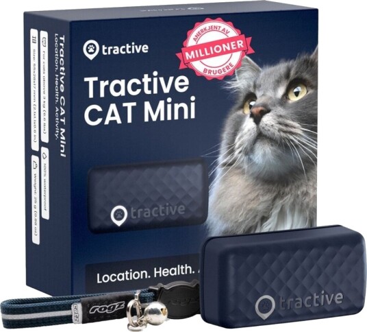 Tractive CAT Mini GPS-tracker Blå for katt Tractive CAT Mini GPS-tracker Blå for katt