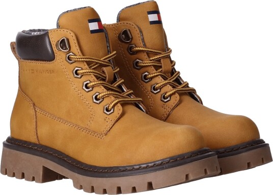 Tommy Hilfiger Lace Up Bootie Ochre/Dark Brown OCHRE/DARK BROWN 34/22 cm