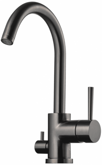 Tapwell Evo184 Kjokkenbatteri Brushed Black Chrome