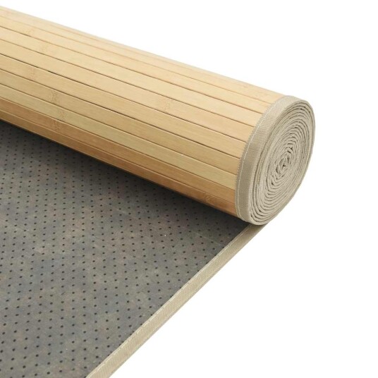 Teppe rektangulær lys naturell 60x1000 cm bambus 8721012368804