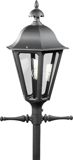 Konstsmide Pallas lyktestolpe E27 svart ex stolpe 567-750
