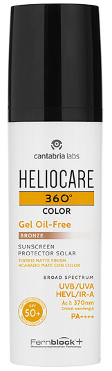 Heliocare 360° Color Gel Oil-Free Solkrem SPF50 50ml - Fuktighetsgivende og Vegansk