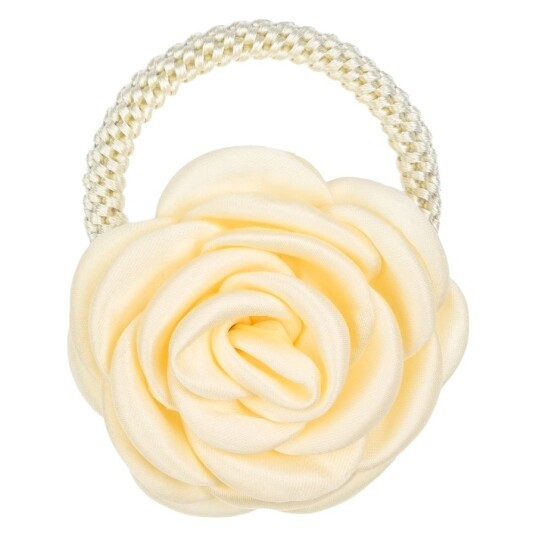 SDARK atin Rose Hair Tie Pale Yellow SDARK atin Rose Hair Tie Pale Yellow