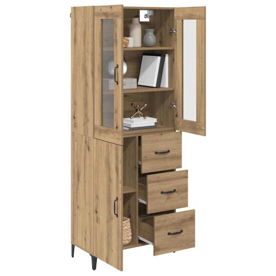  Høyskap med skuff Artisan Eik 69,5 x 34 x 180 cm Konstruert tre