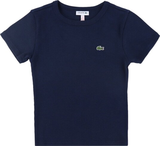 Lacoste T skjorte Rib Navy Lacoste 10 år 140 T skjorte Blå