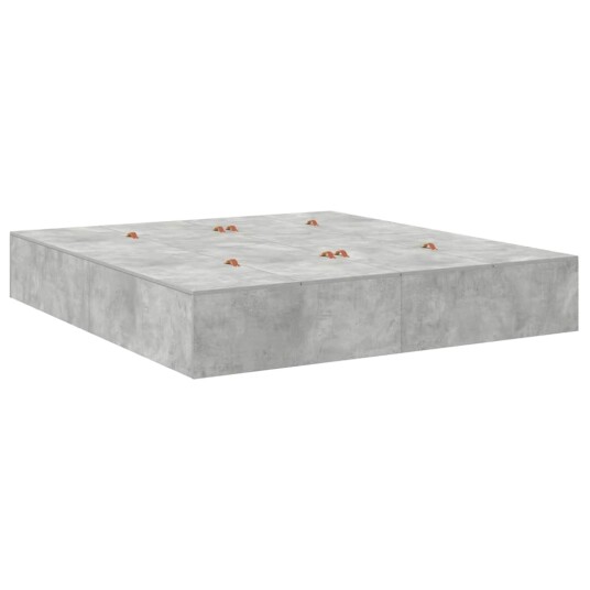  Oppbevarings seng Ramme Betong Grå 200x200 cm 3335360