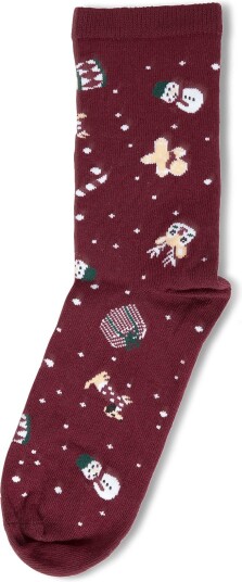 Name It Nknvismas Sock   BURGUNDY   31 33